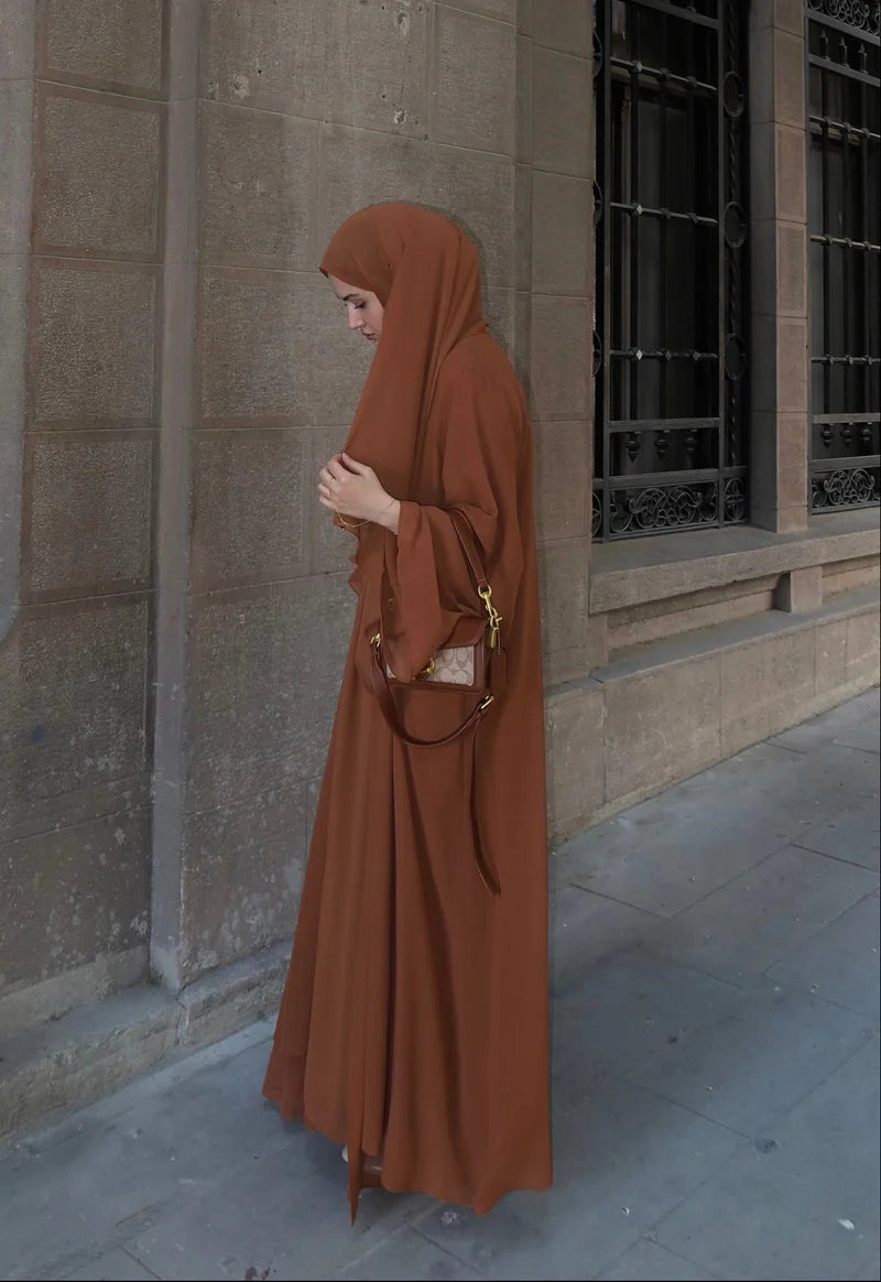 Veil Grace | Premium Şifon 3'lü Abaya Takımı