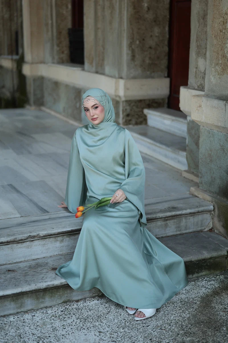 Satin Grace | Dökümlü Saten Elbise