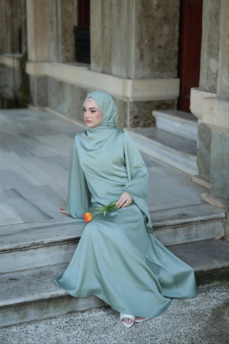 Satin Grace | Dökümlü Saten Elbise