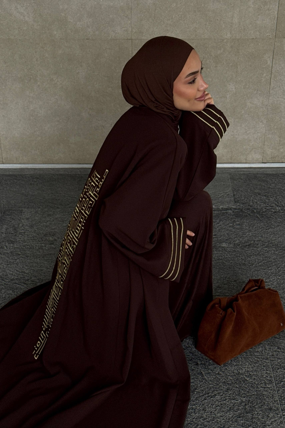 Kudüs Işığı | Filistin Haritası İşlemeli Abaya