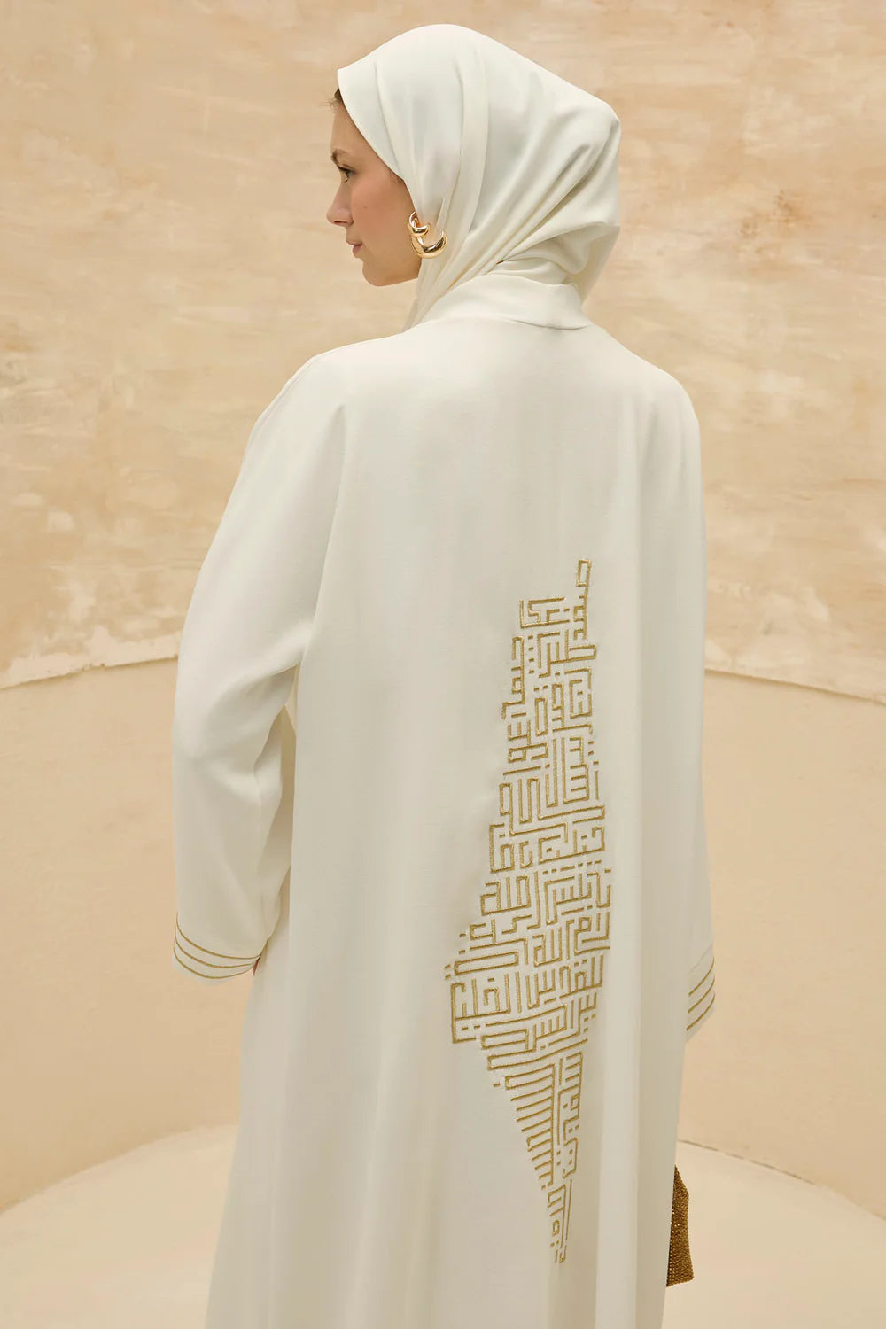 Kudüs Işığı | Filistin Haritası İşlemeli Abaya