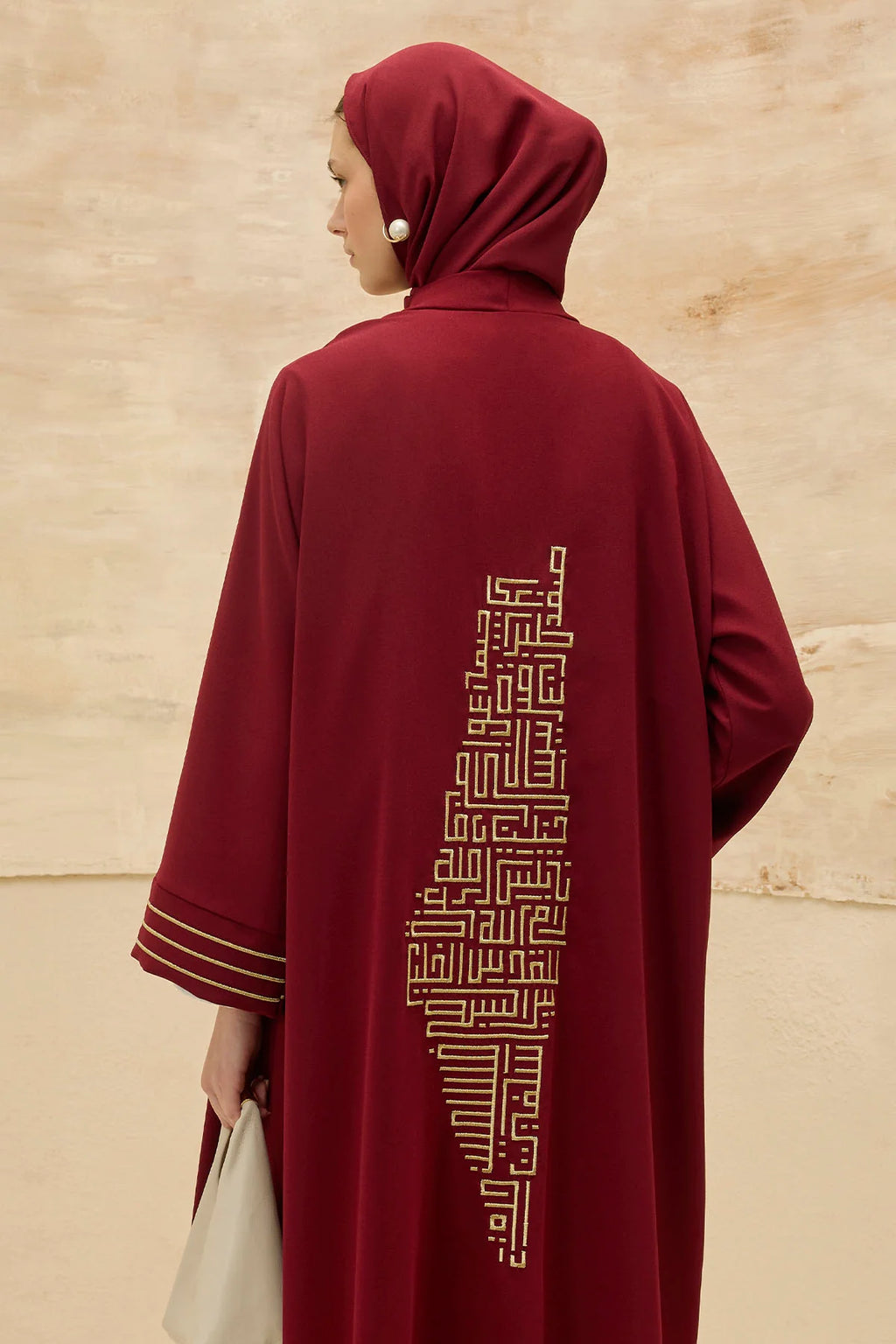 Kudüs Işığı | Filistin Haritası İşlemeli Abaya