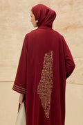 Kudüs Işığı | Filistin Haritası İşlemeli Abaya