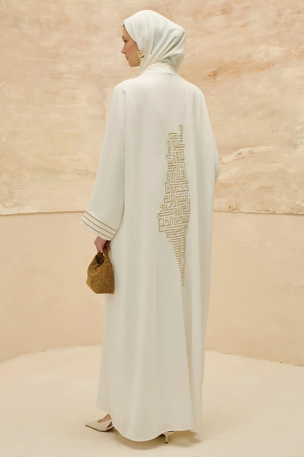 Kudüs Işığı | Filistin Haritası İşlemeli Abaya