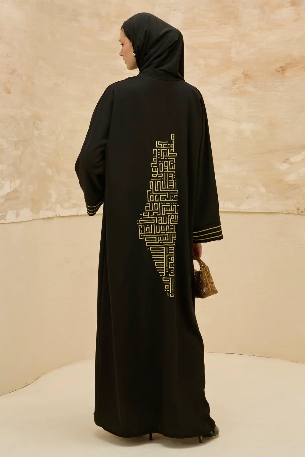 Kudüs Işığı | Filistin Haritası İşlemeli Abaya