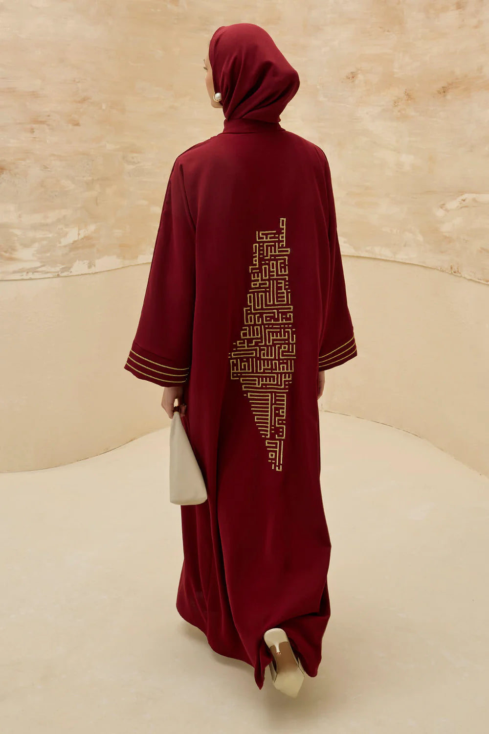 Kudüs Işığı | Filistin Haritası İşlemeli Abaya