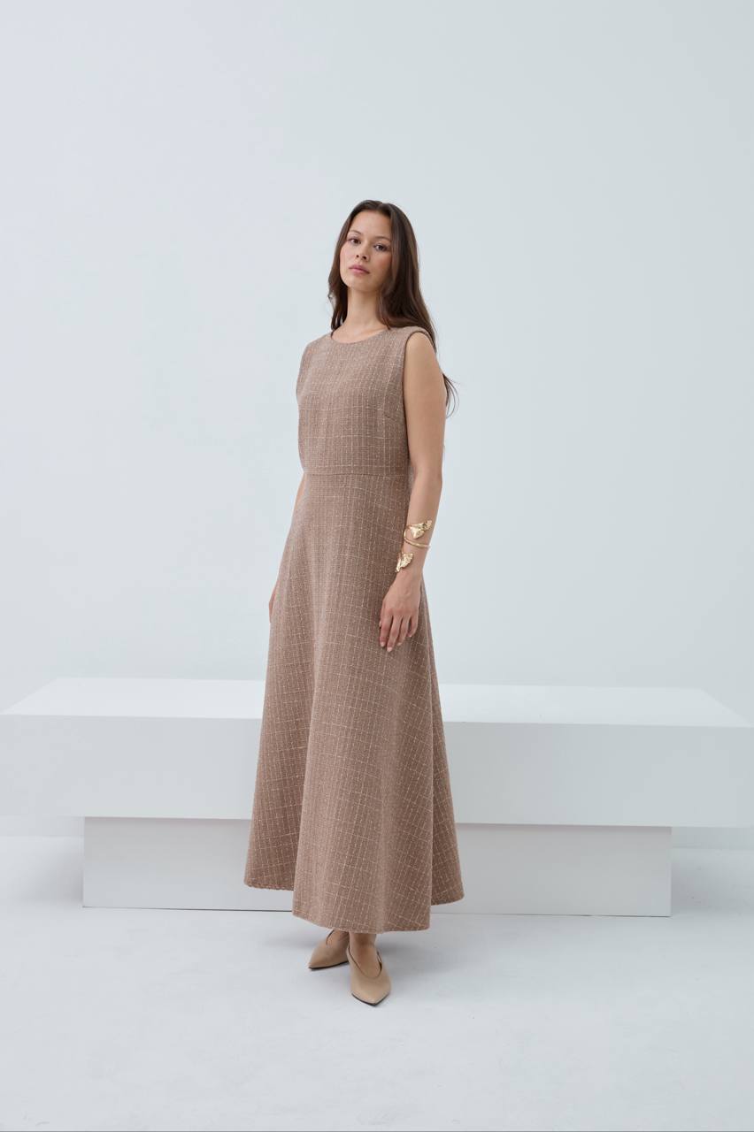 Modern Tweed Elegance | Şık Tüvit Elbise Takımı