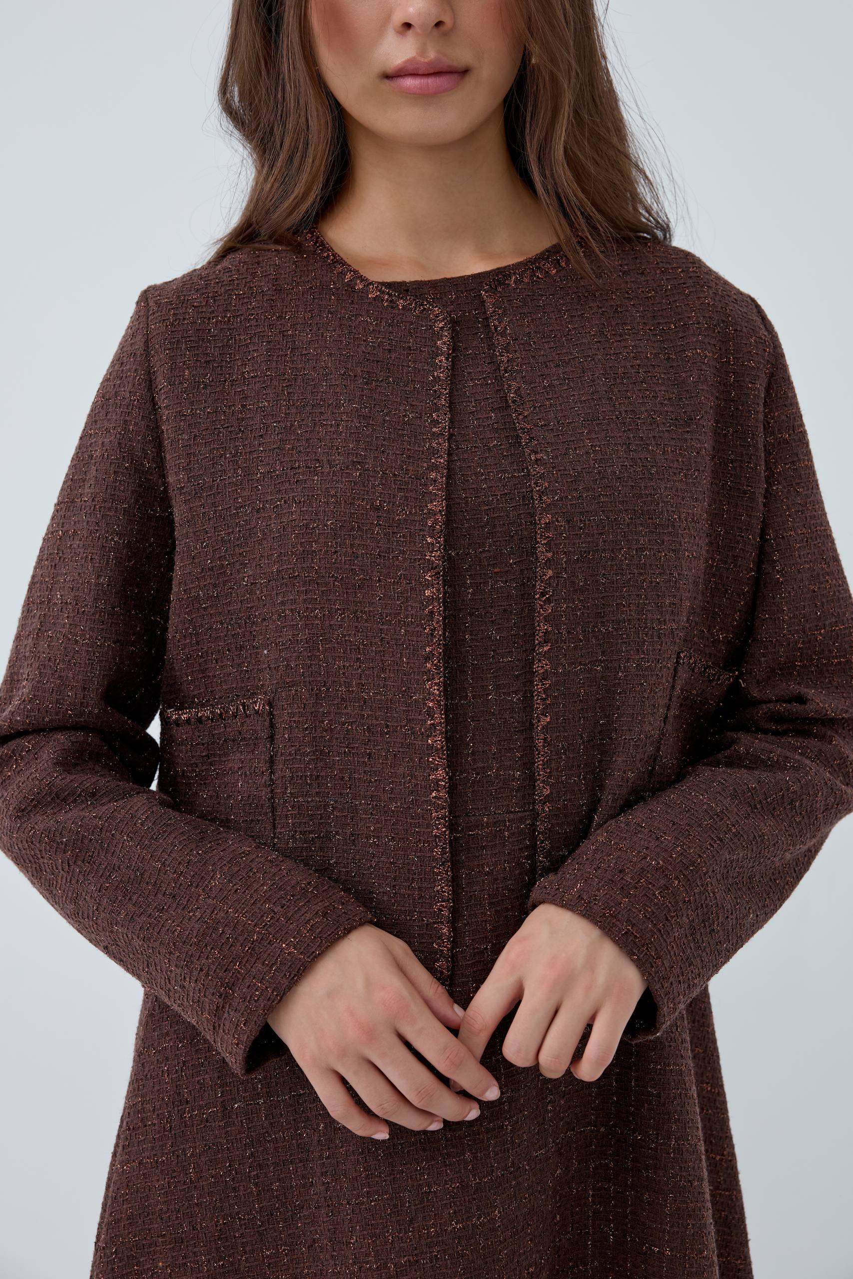 Modern Tweed Elegance | Şık Tüvit Elbise Takımı