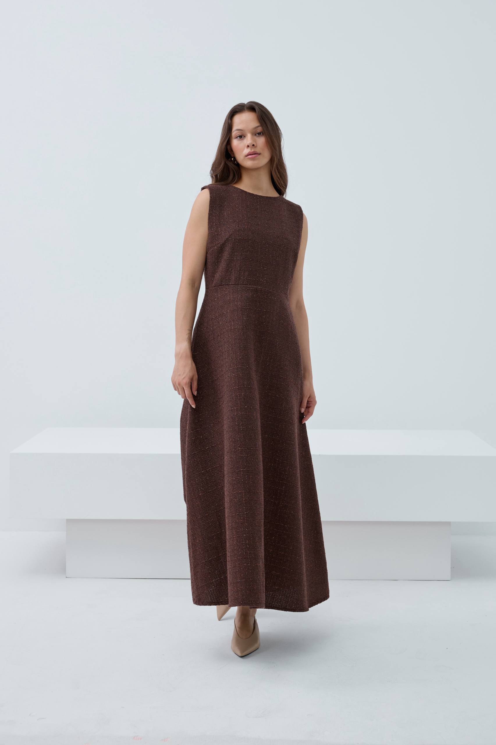 Modern Tweed Elegance | Şık Tüvit Elbise Takımı