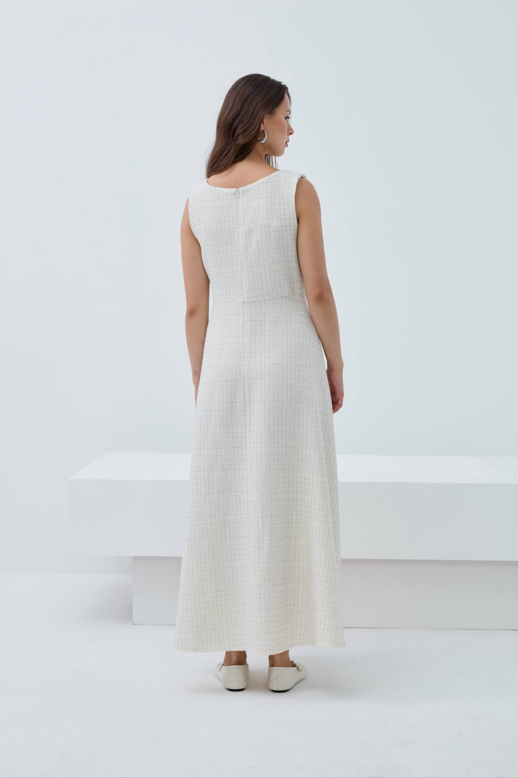 Modern Tweed Elegance | Şık Tüvit Elbise Takımı