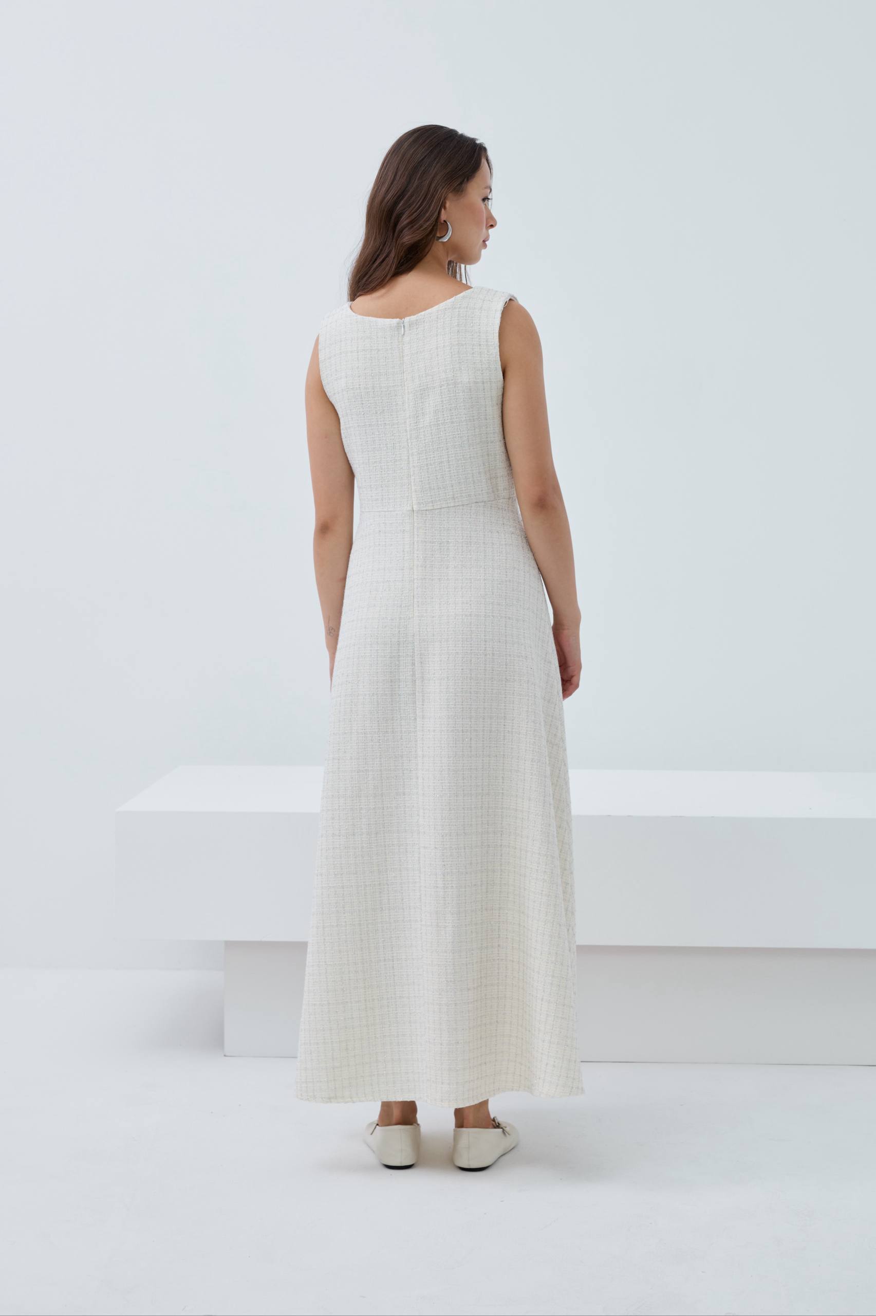 Modern Tweed Elegance | Şık Tüvit Elbise Takımı