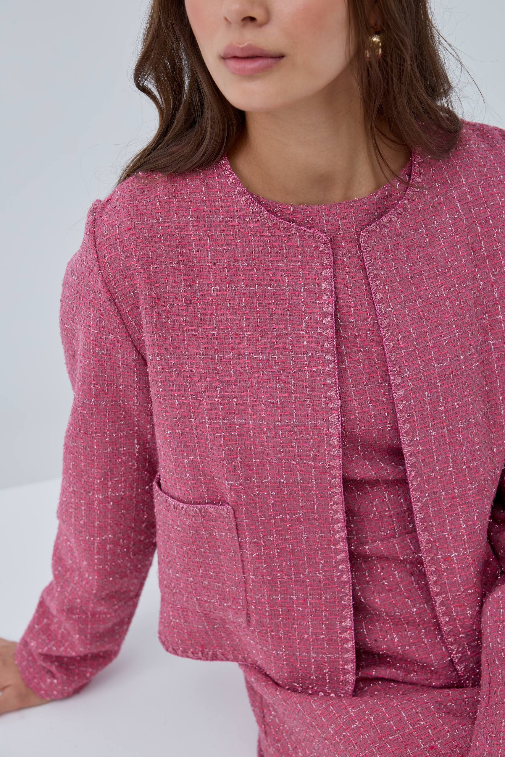 Modern Tweed Elegance | Şık Tüvit Elbise Takımı