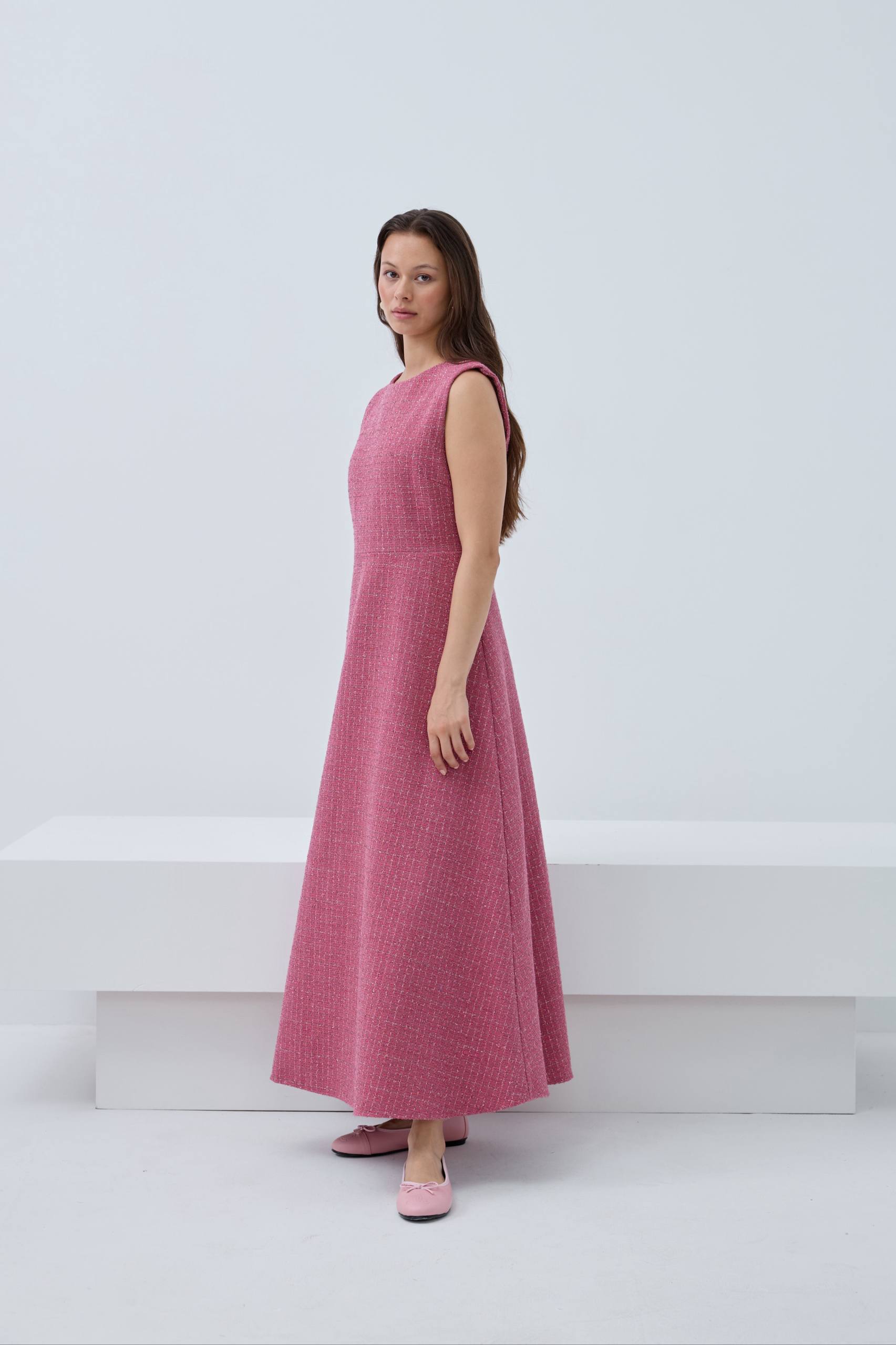 Modern Tweed Elegance | Şık Tüvit Elbise Takımı