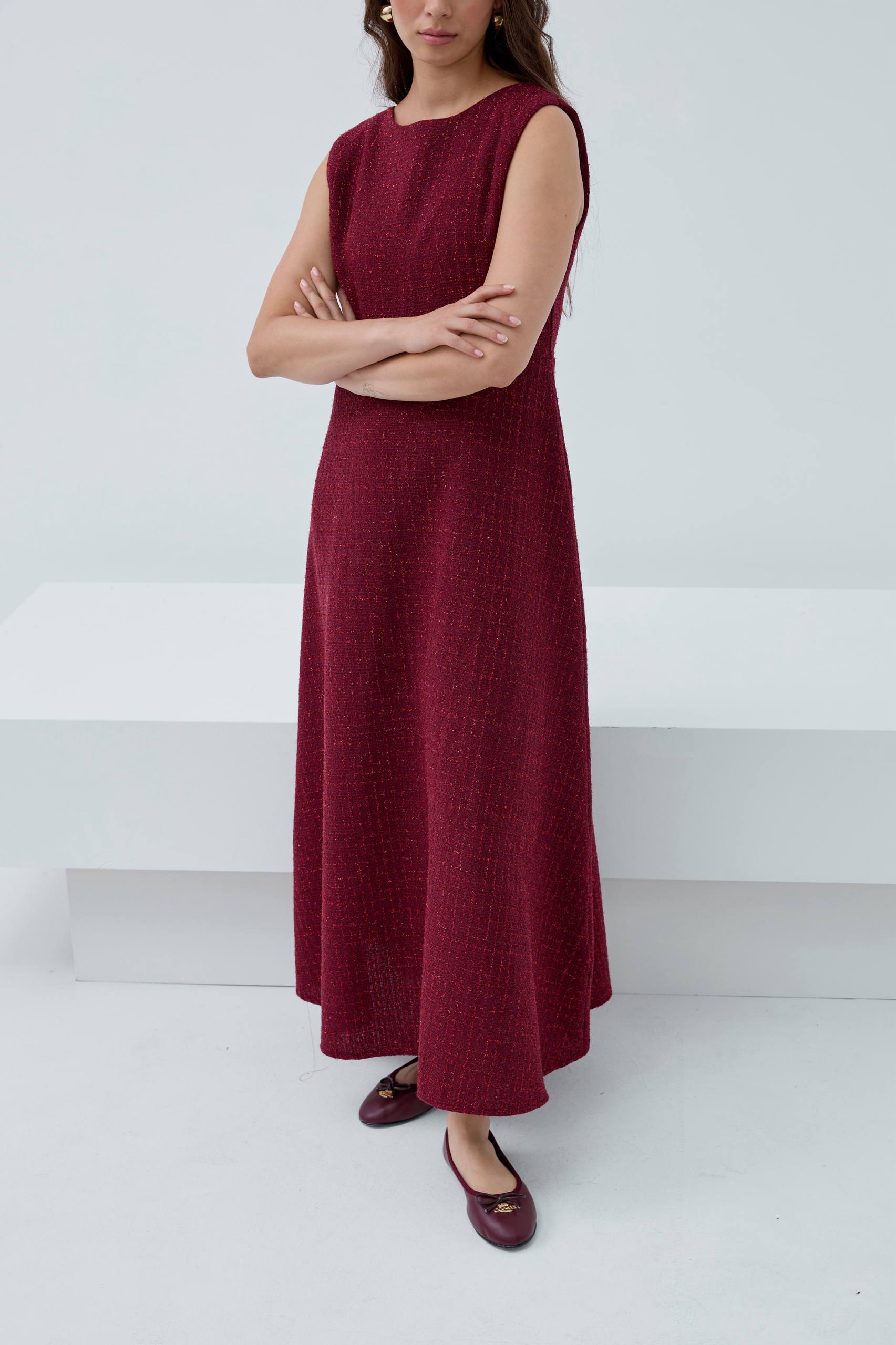 Modern Tweed Elegance | Şık Tüvit Elbise Takımı