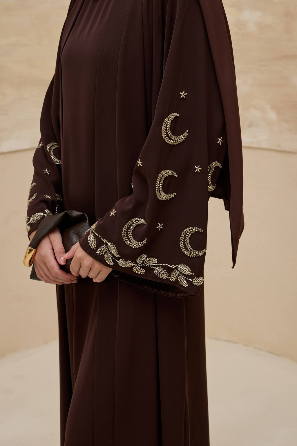Crescent Nightfall | Hilal Nakışlı Abaya Takımı
