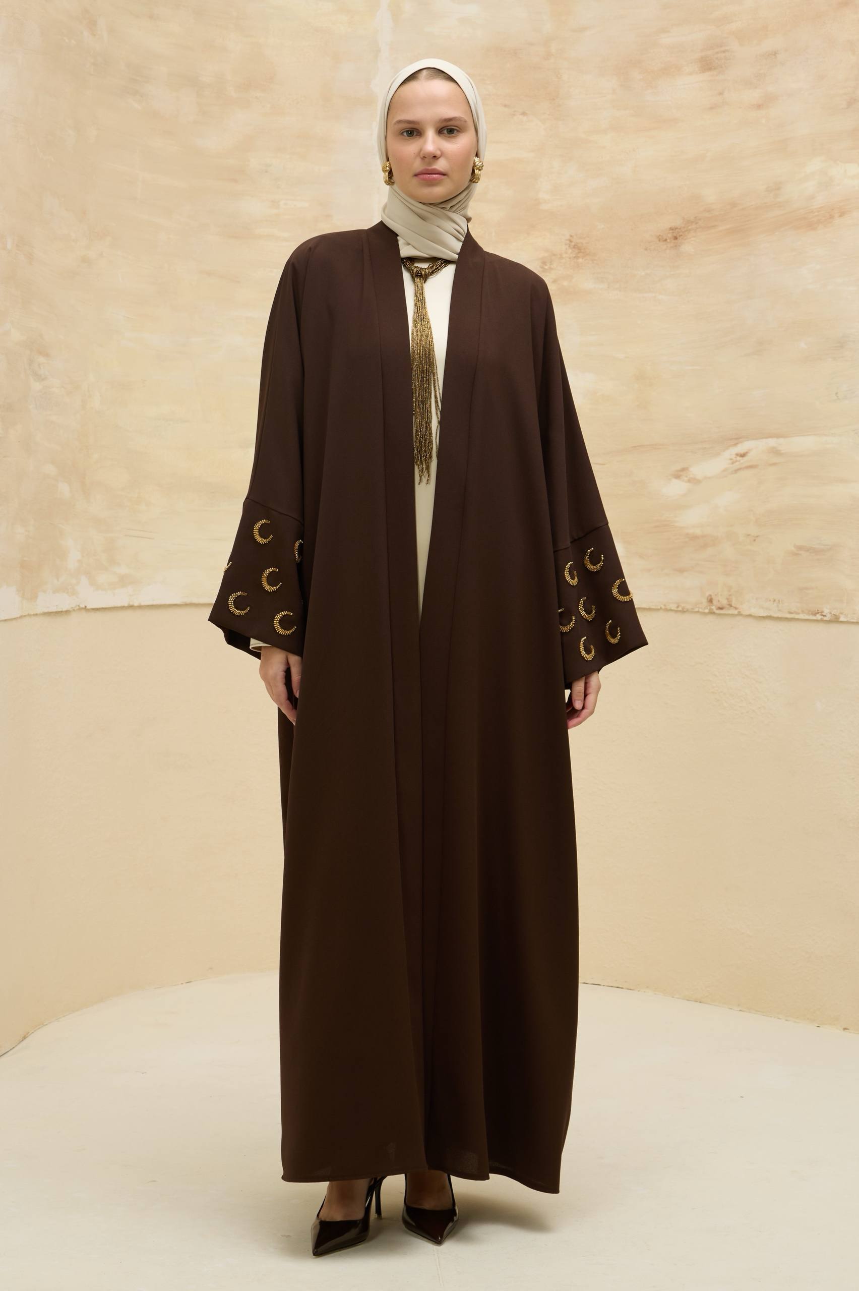 Ramadan Kareem | Hilal İşlemeli Abaya