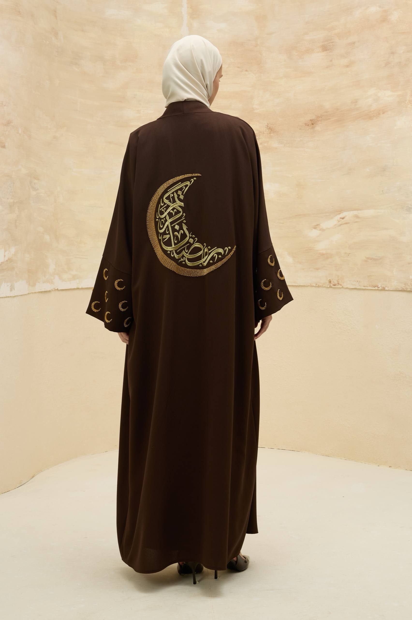 Ramadan Kareem | Hilal İşlemeli Abaya