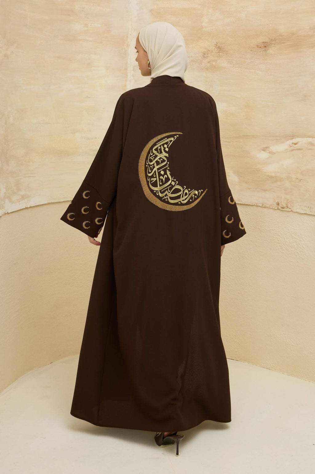 Ramadan Kareem | Hilal İşlemeli Abaya