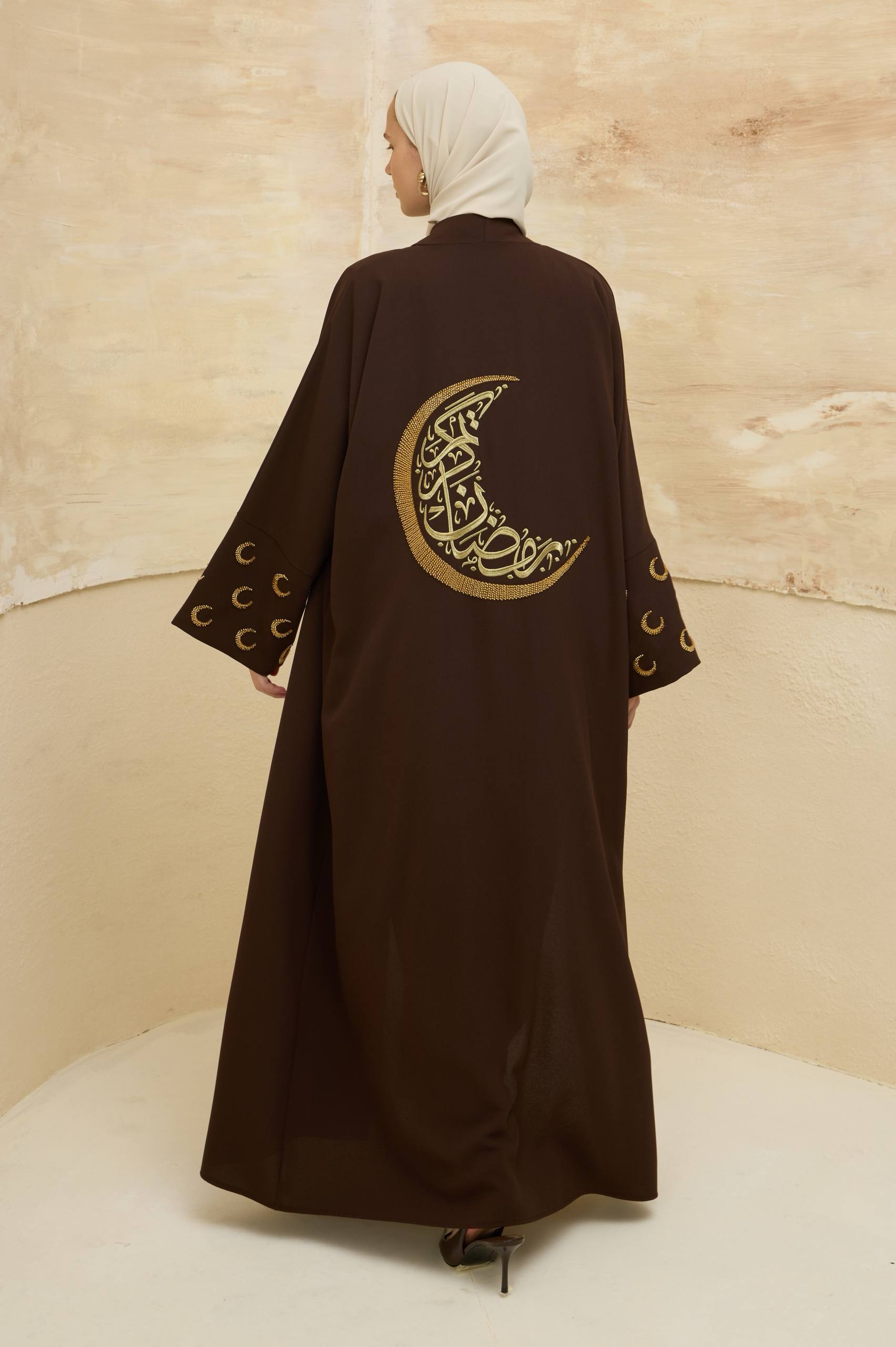 Ramadan Kareem | Hilal İşlemeli Abaya