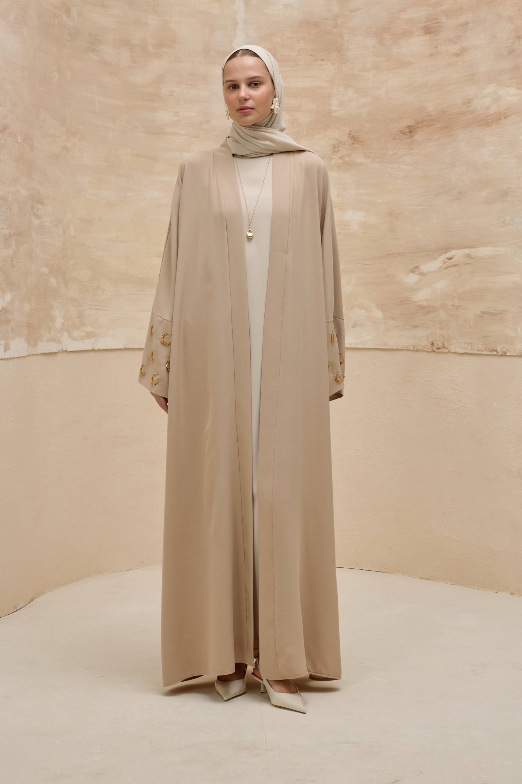 Ramadan Kareem | Hilal İşlemeli Abaya