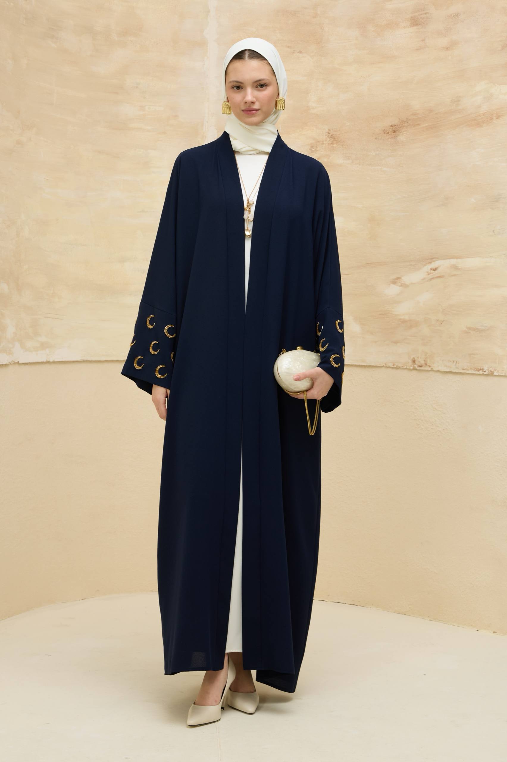 Ramadan Kareem | Hilal İşlemeli Abaya