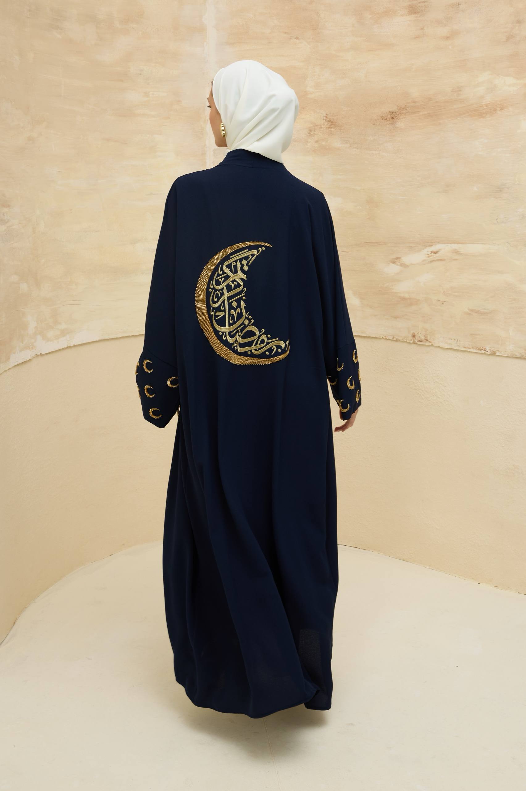 Ramadan Kareem | Hilal İşlemeli Abaya