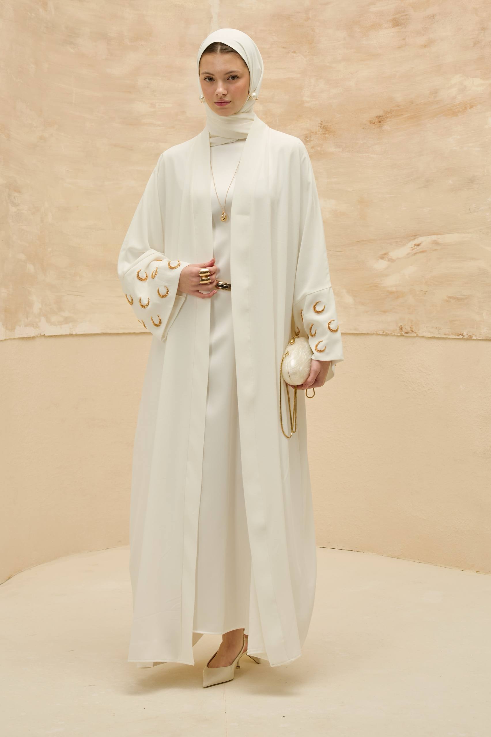 Ramadan Kareem | Hilal İşlemeli Abaya