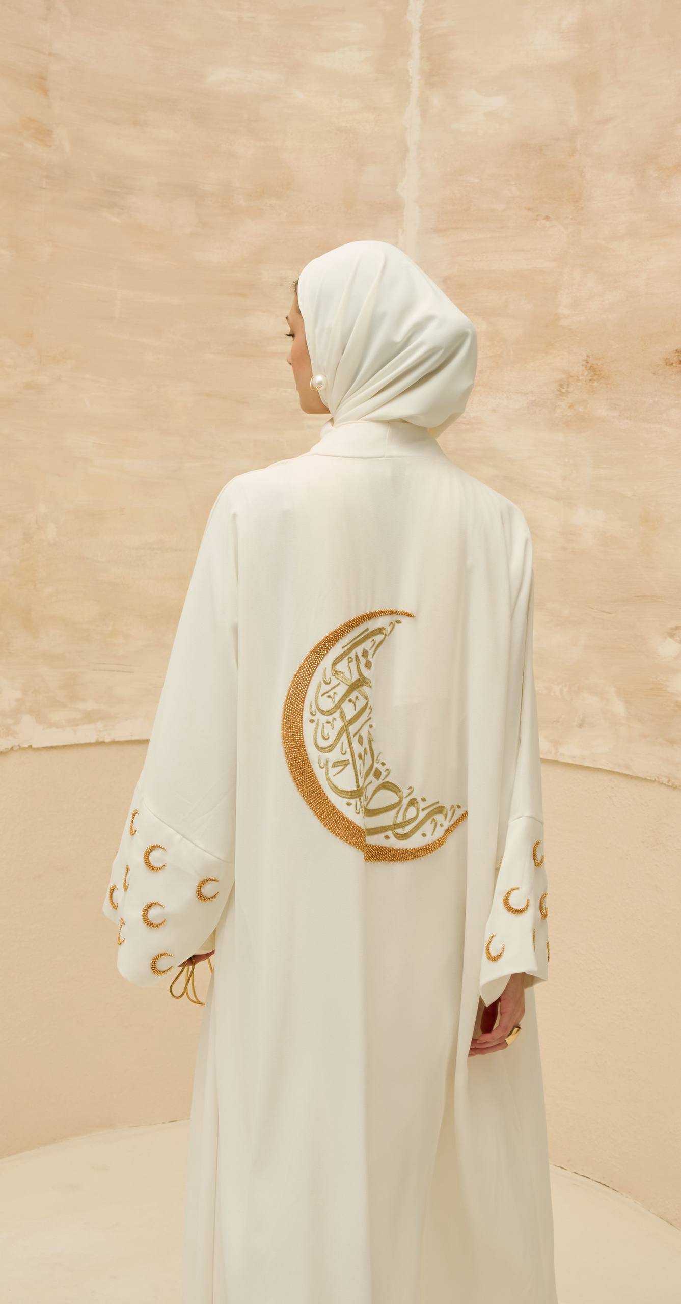 Ramadan Kareem | Hilal İşlemeli Abaya