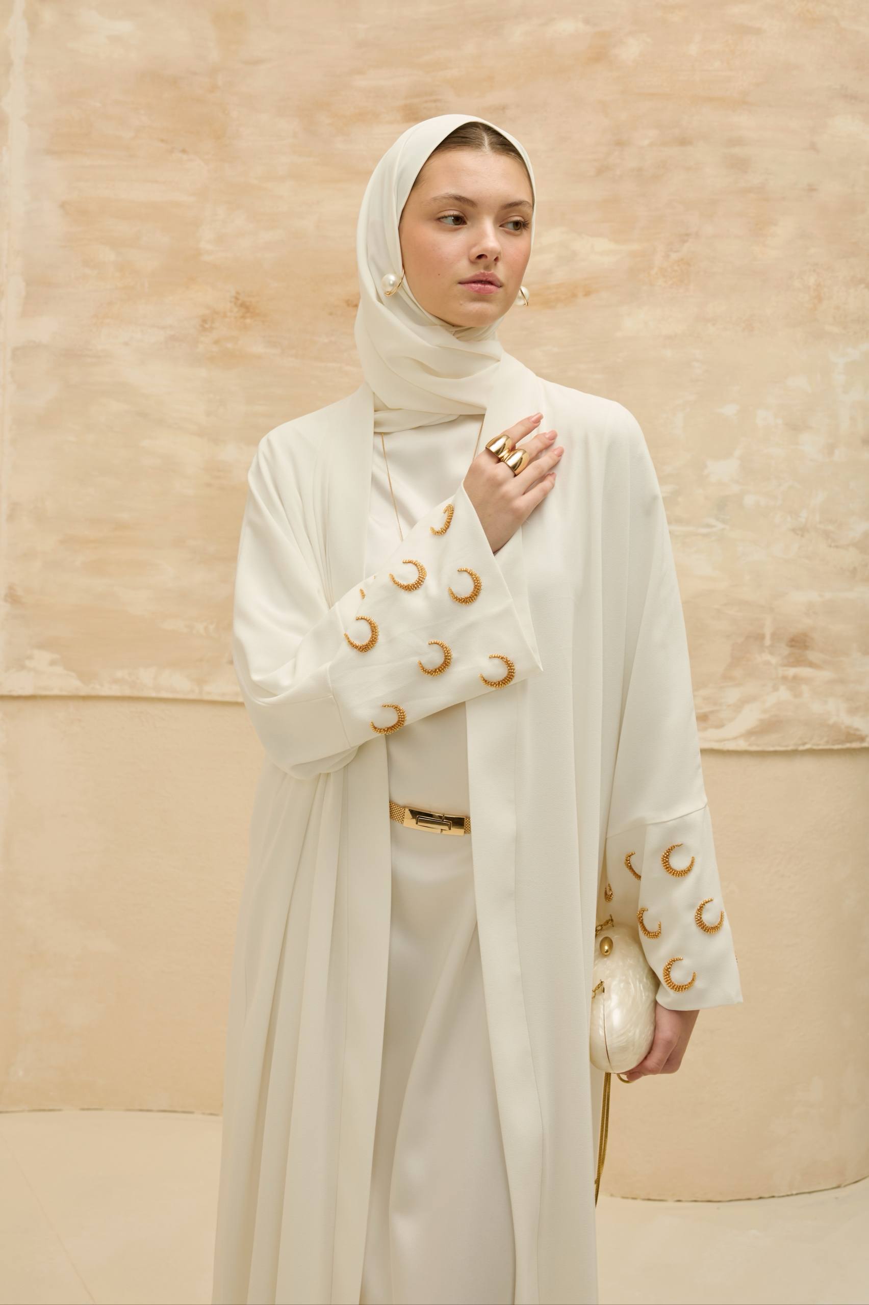 Ramadan Kareem | Hilal İşlemeli Abaya