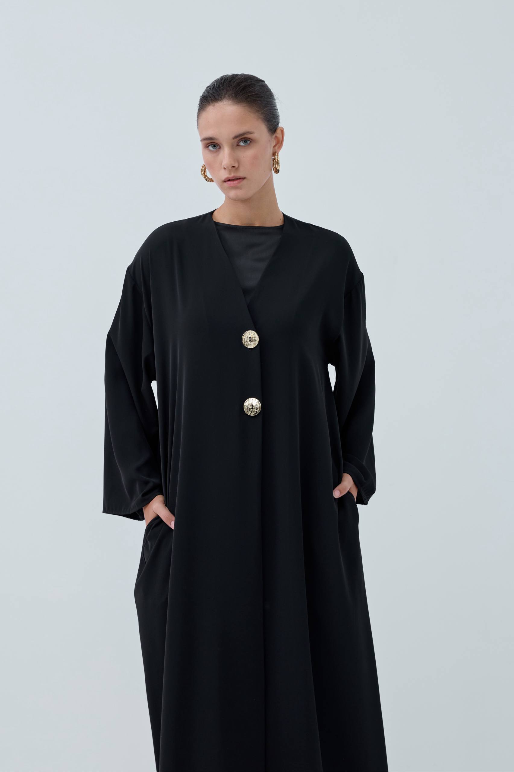 Velora Muse | Düğme Detaylı Abaya