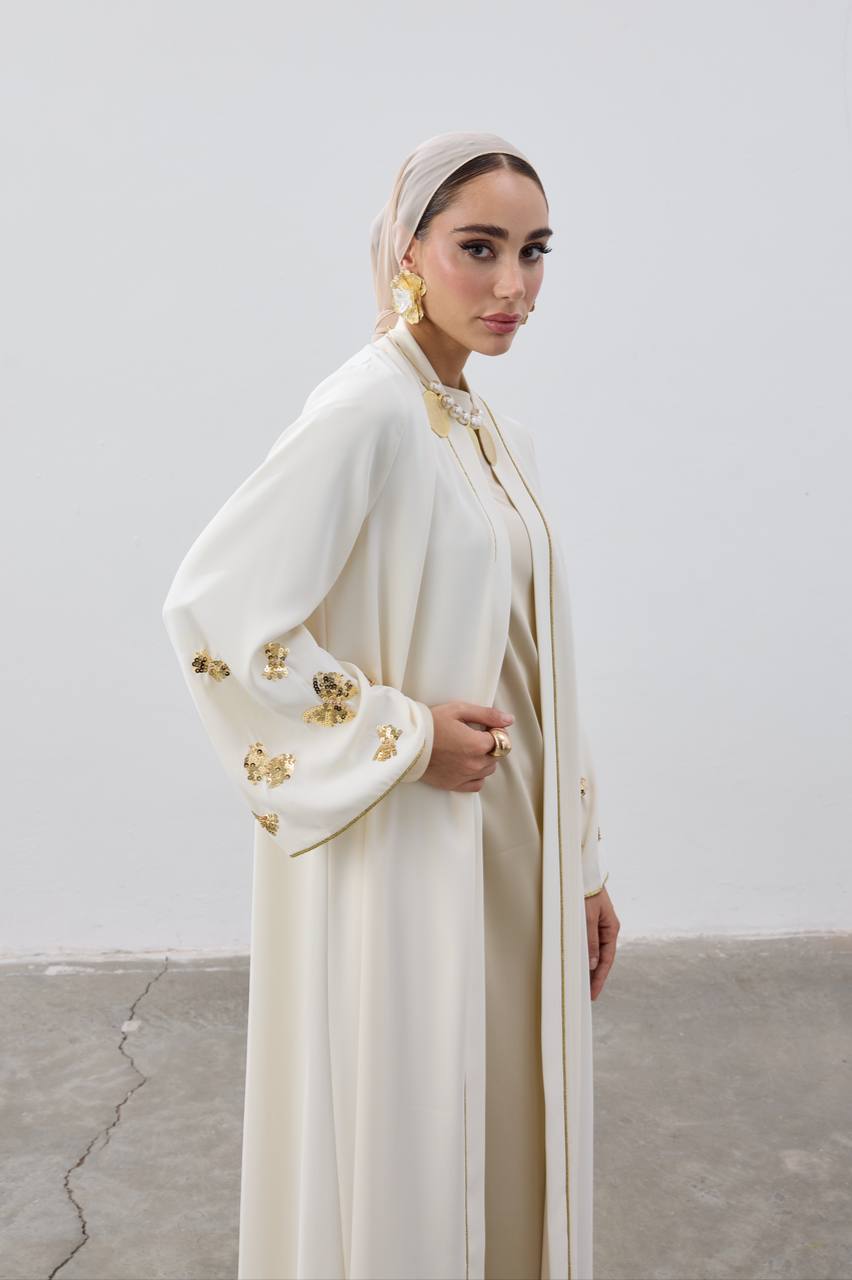 Kelebek Işıltısı | Payet Kelebek Detaylı Ferace