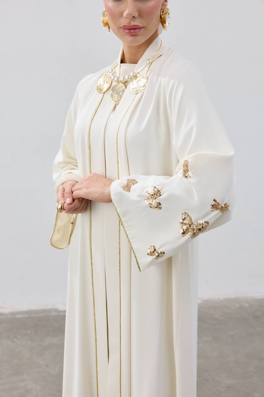 Kelebek Işıltısı | Payet Kelebek Detaylı Ferace