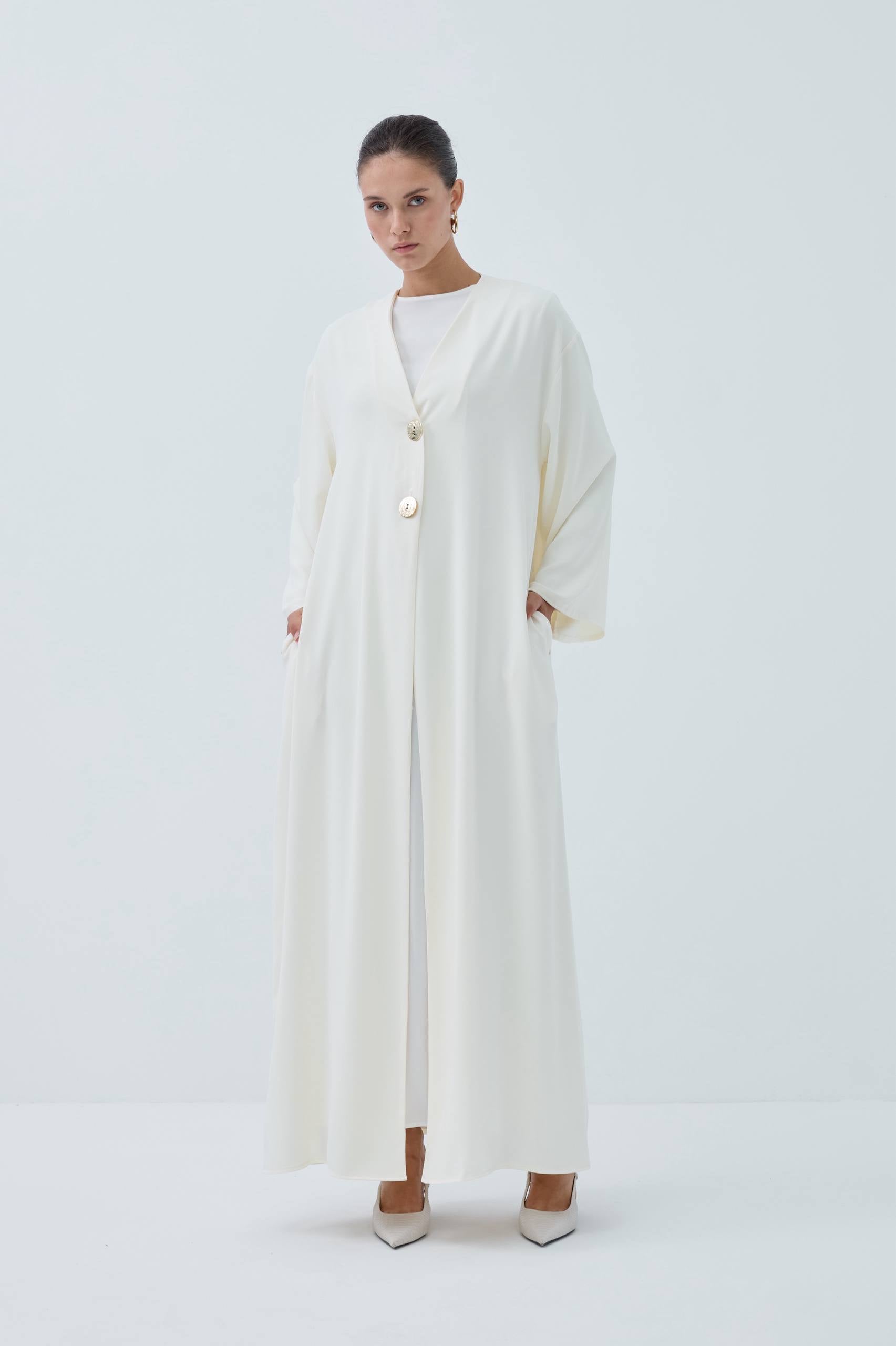 Velora Muse | Düğme Detaylı Abaya