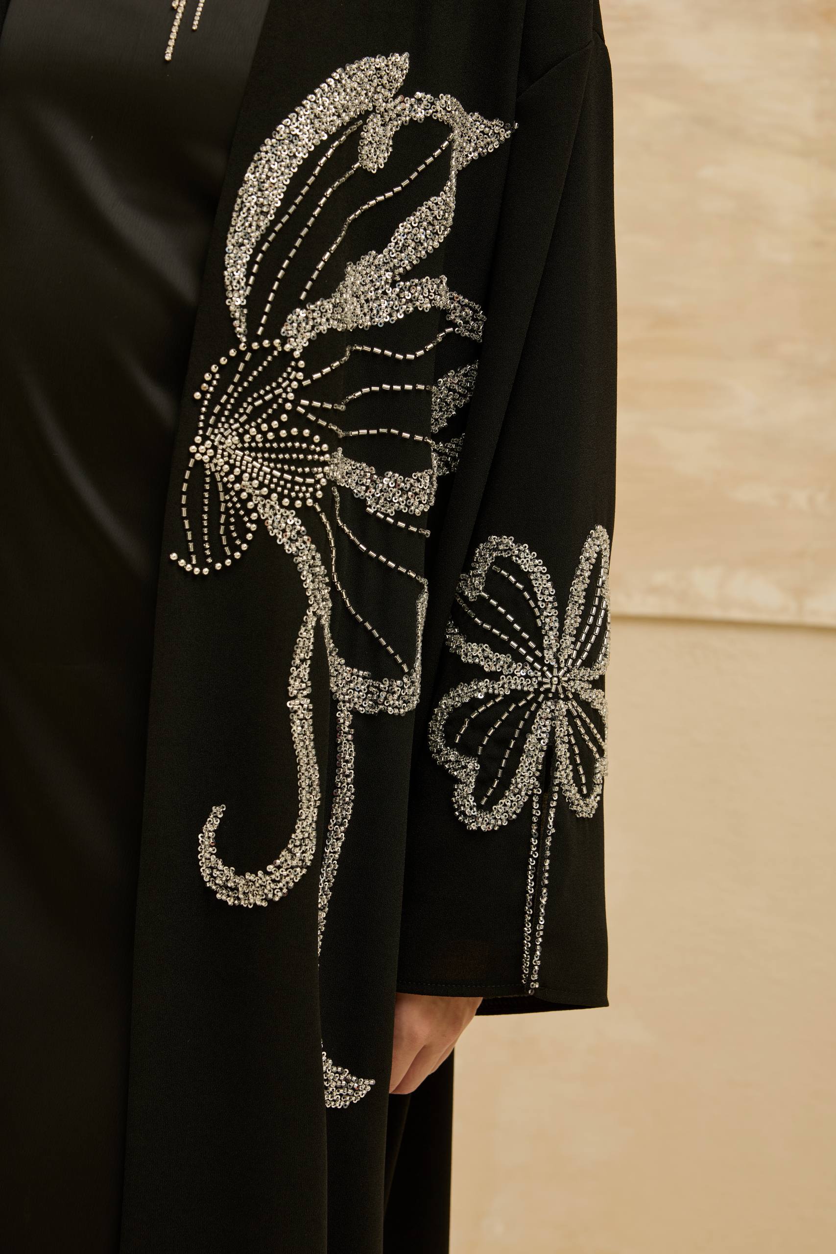 Papillon Royale | Kelebek Taş Detaylı Abaya