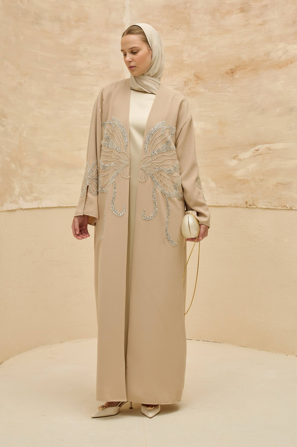Papillon Royale | Kelebek Taş Detaylı Abaya
