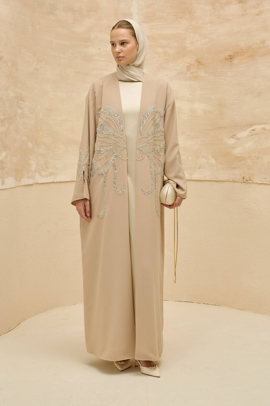 Papillon Royale | Kelebek Taş Detaylı Abaya