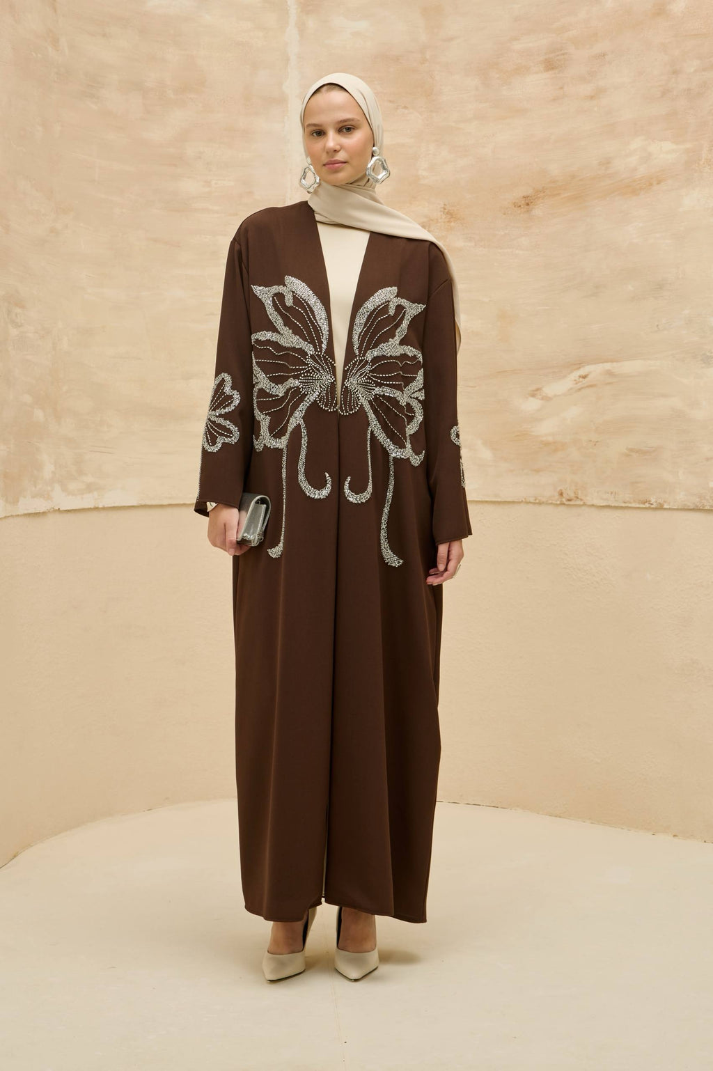 Papillon Royale | Kelebek Taş Detaylı Abaya