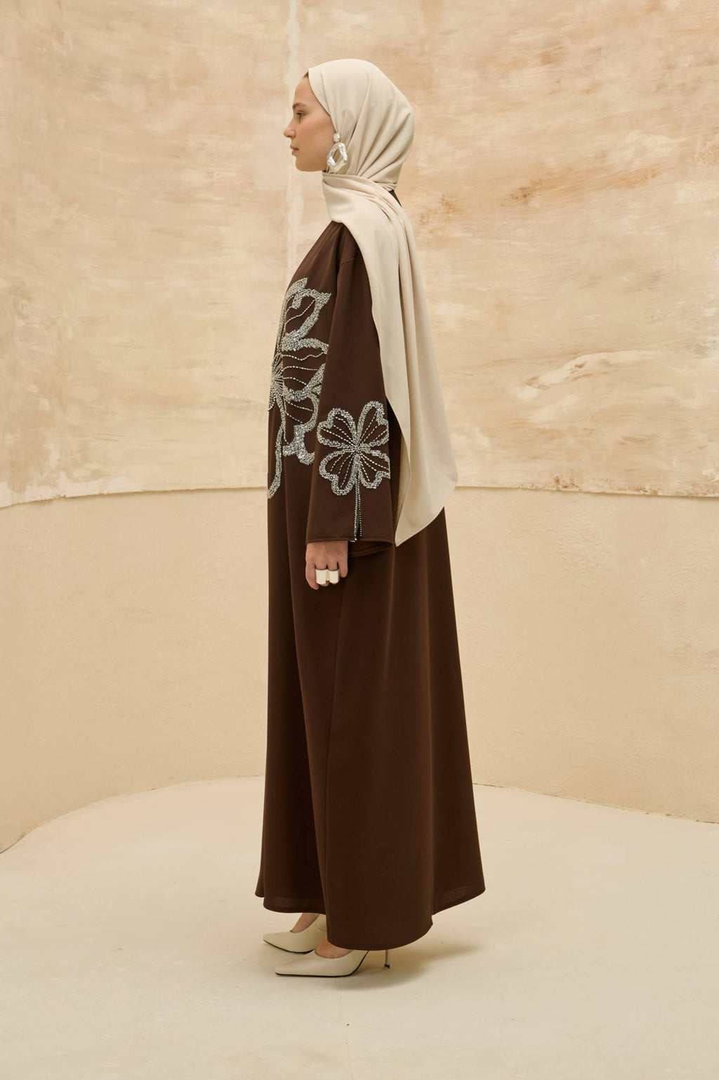 Papillon Royale | Kelebek Taş Detaylı Abaya