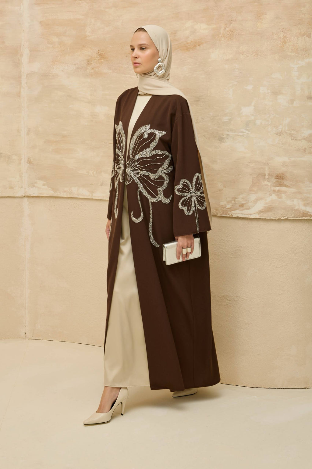 Papillon Royale | Kelebek Taş Detaylı Abaya