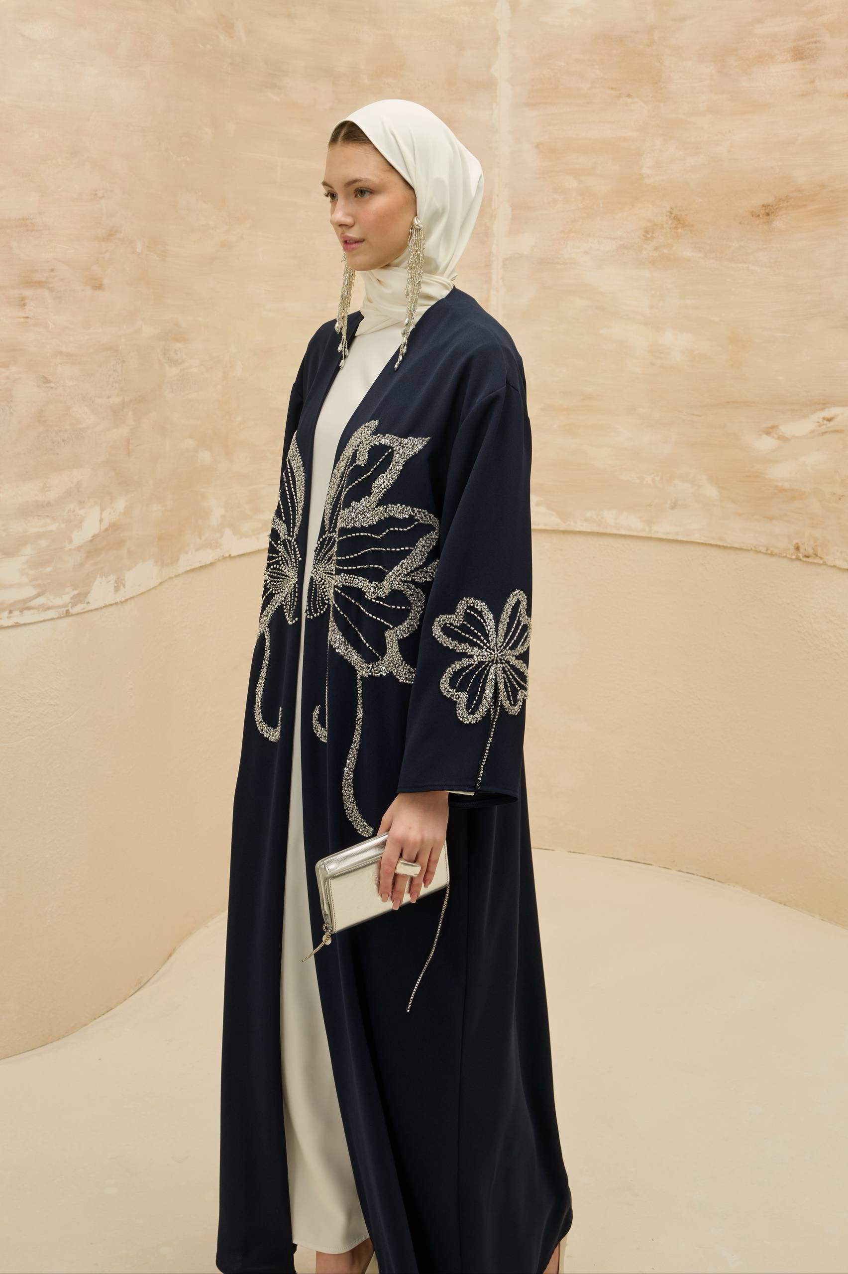 Papillon Royale | Kelebek Taş Detaylı Abaya
