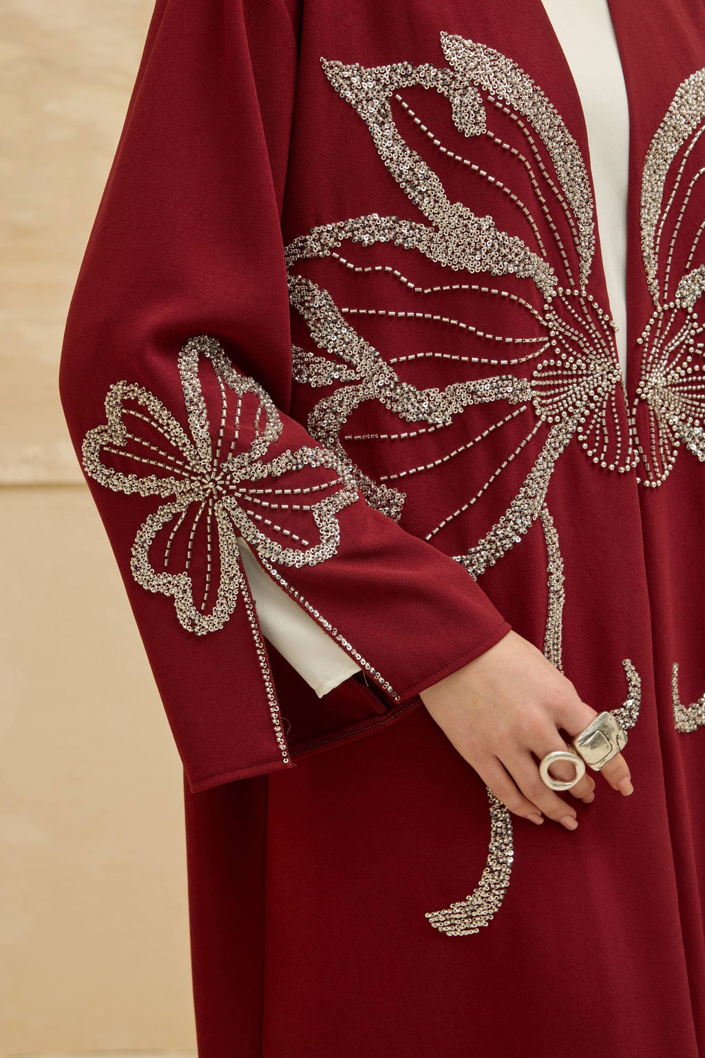 Papillon Royale | Kelebek Taş Detaylı Abaya