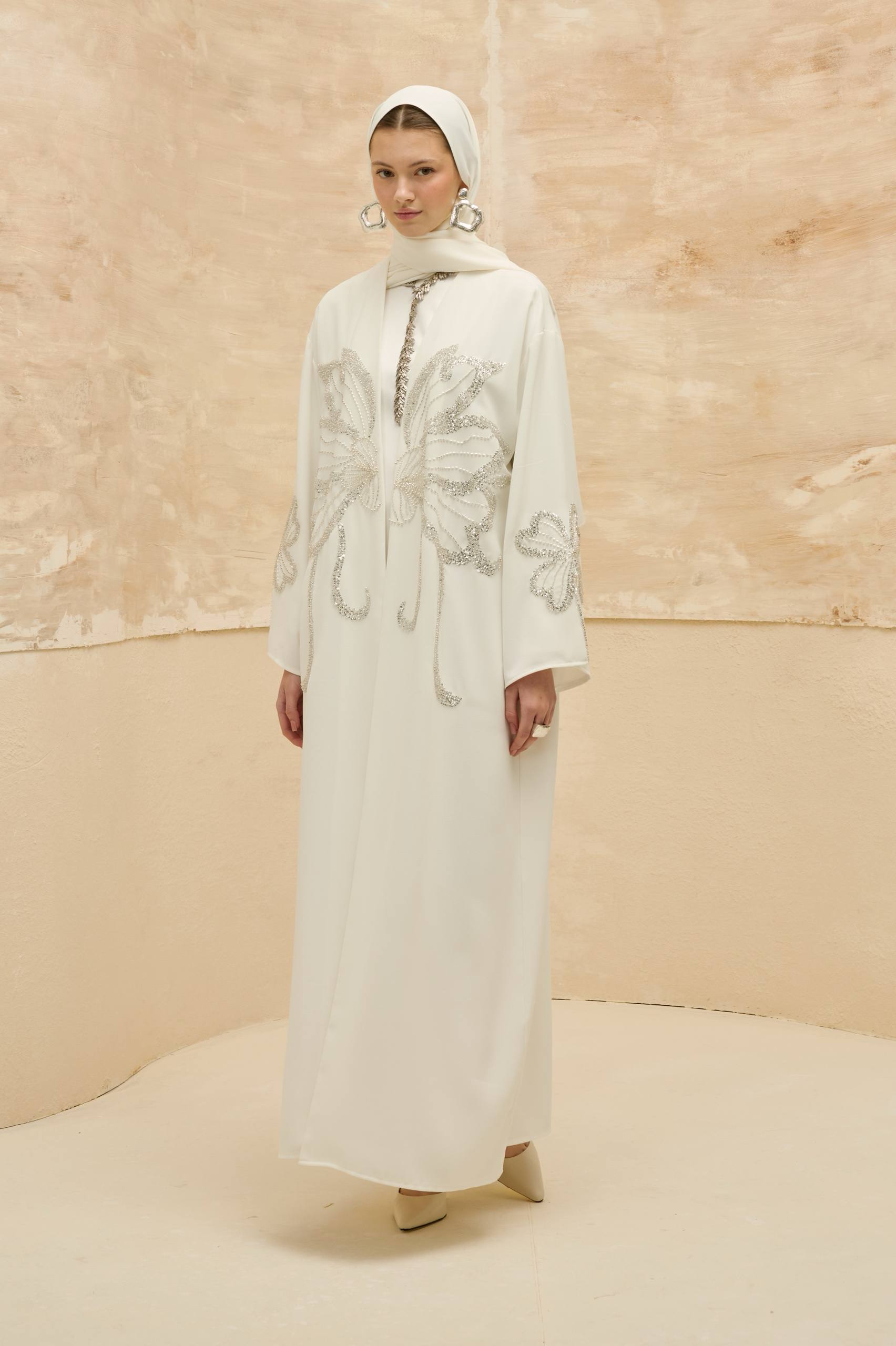 Papillon Royale | Kelebek Taş Detaylı Abaya