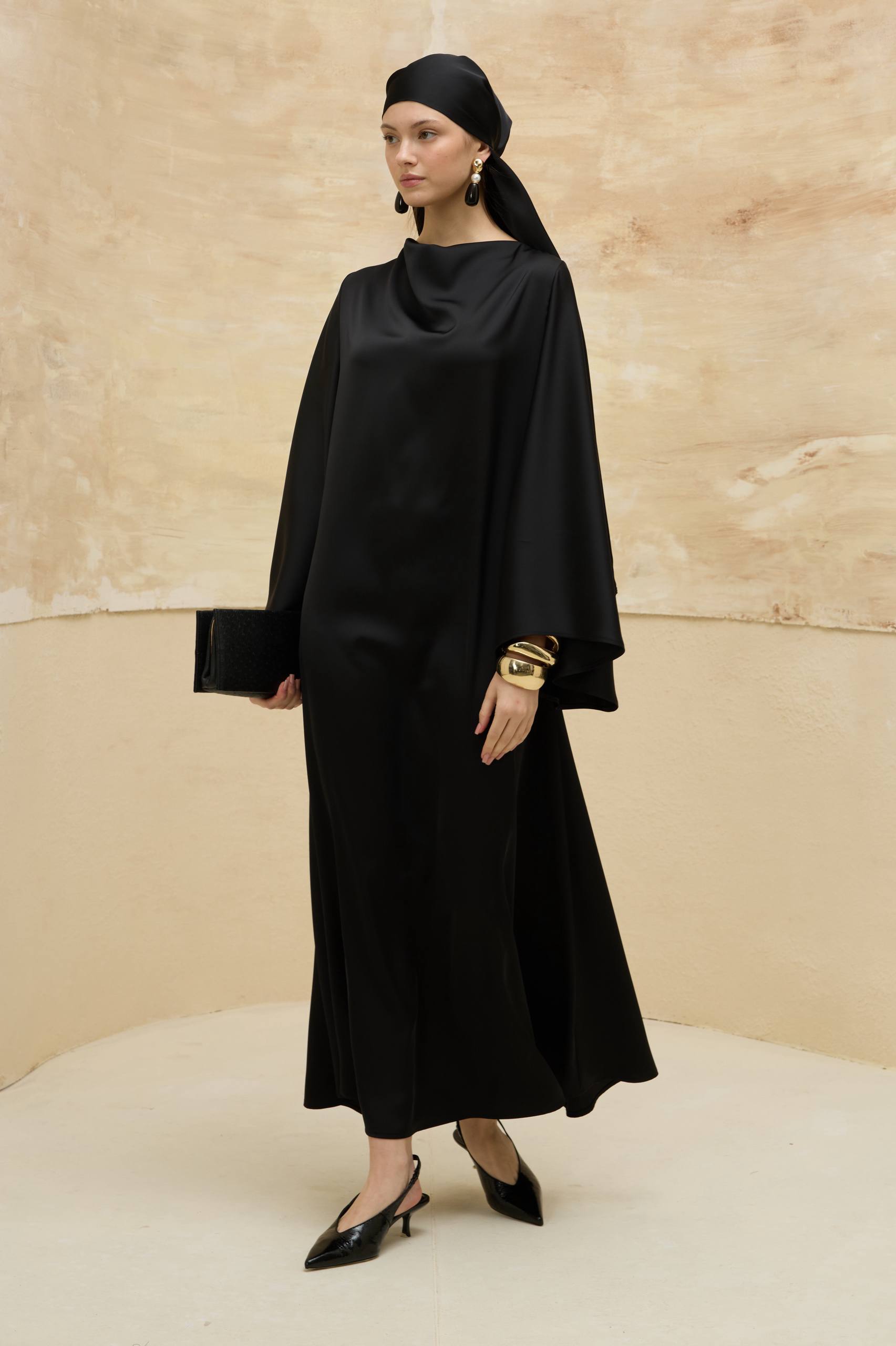 Satin Grace | Dökümlü Saten Elbise
