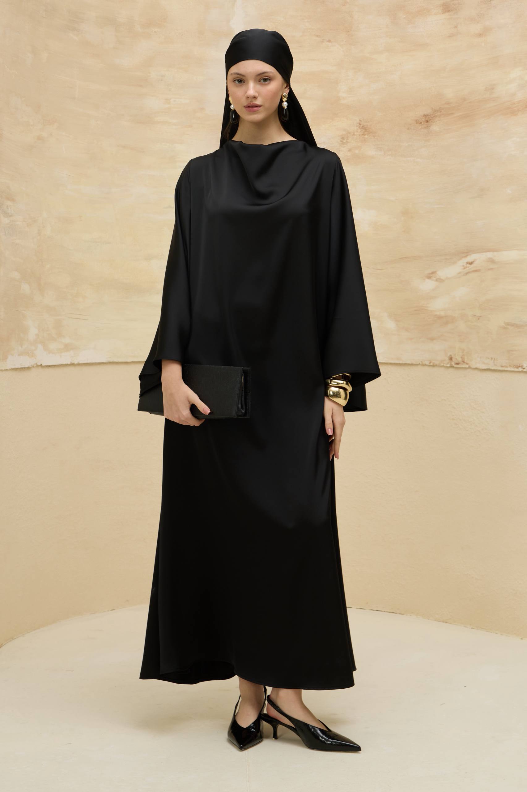 Satin Grace | Dökümlü Saten Elbise