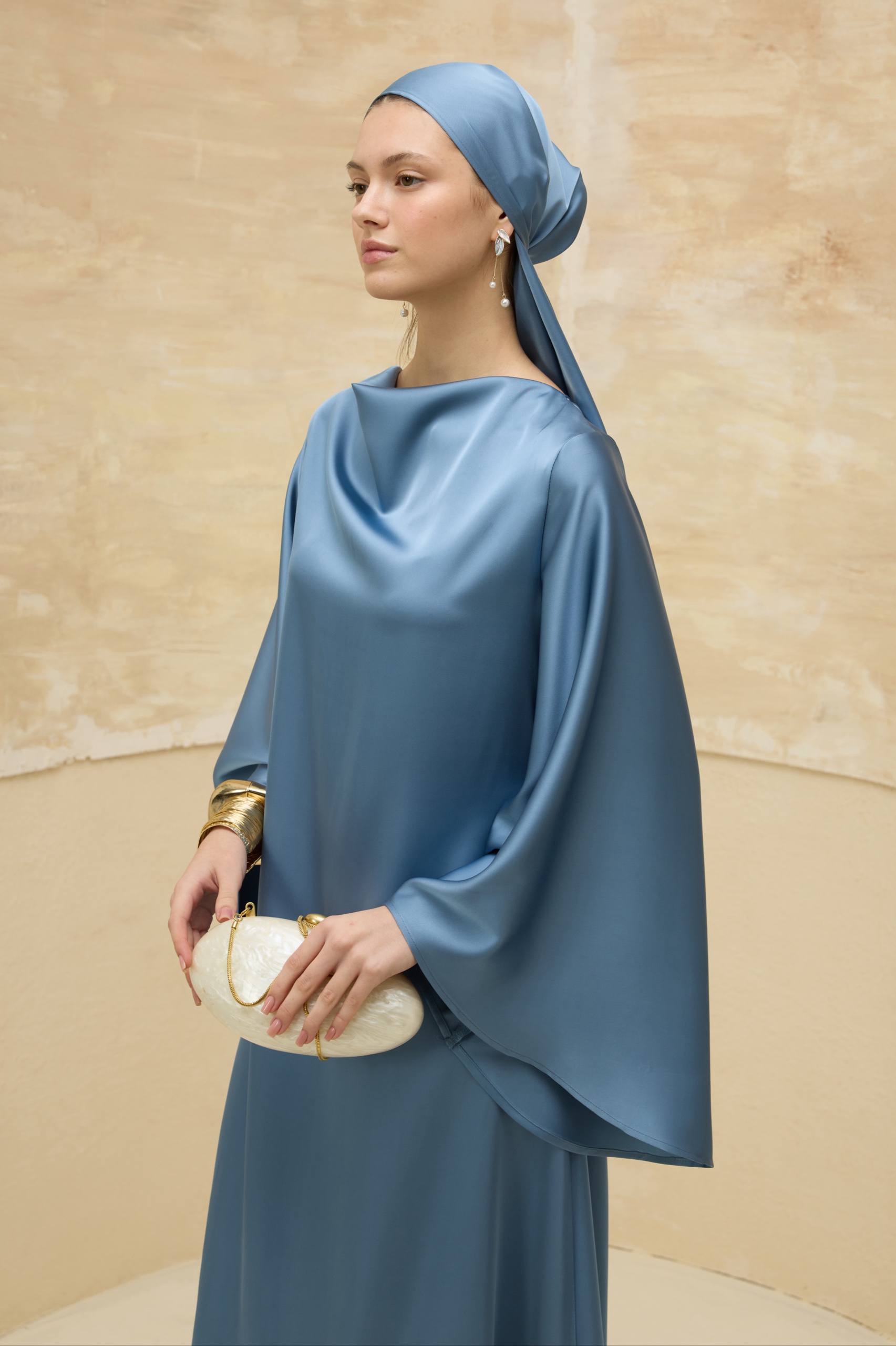 Satin Grace | Dökümlü Saten Elbise