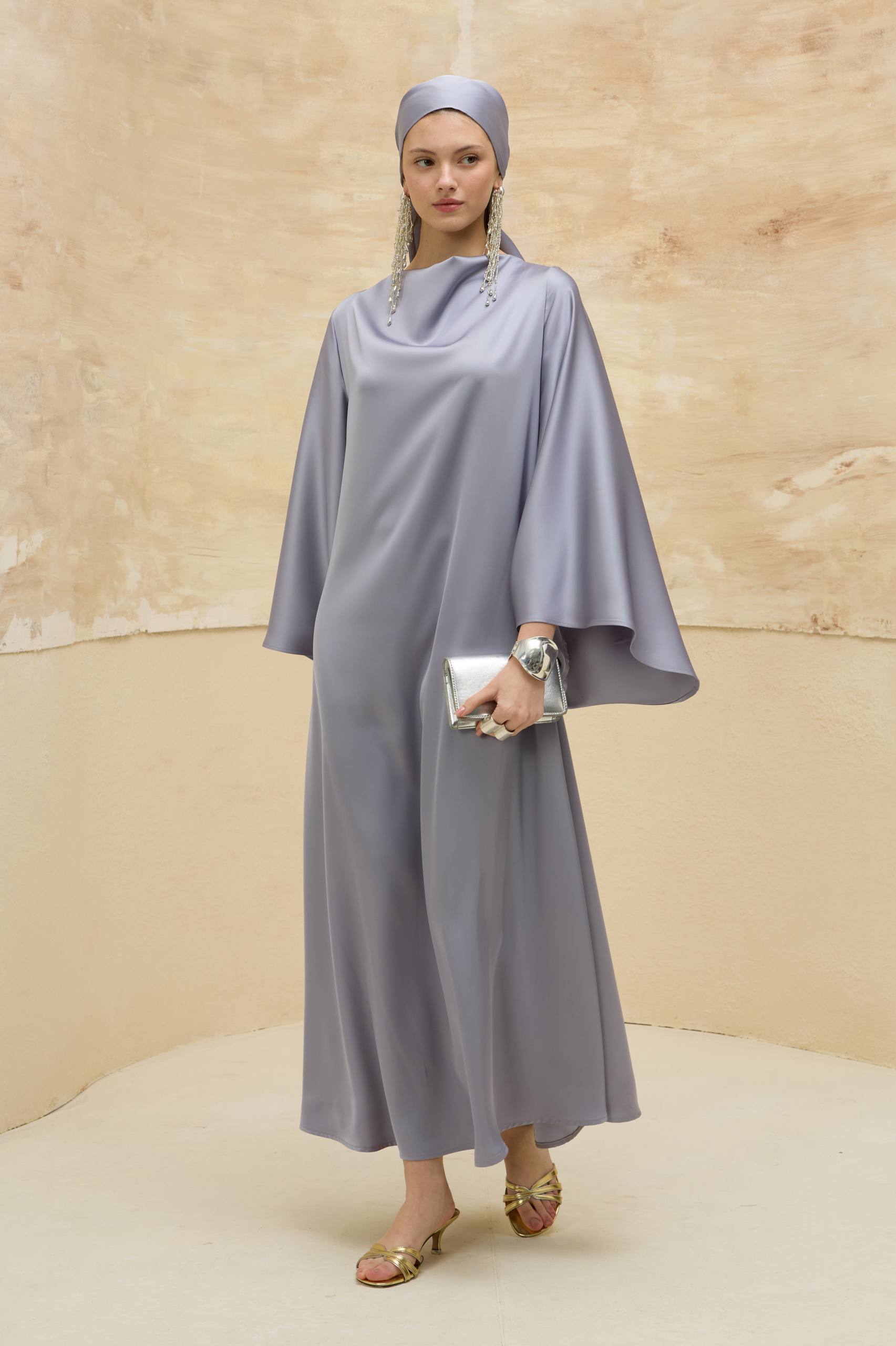 Satin Grace | Dökümlü Saten Elbise
