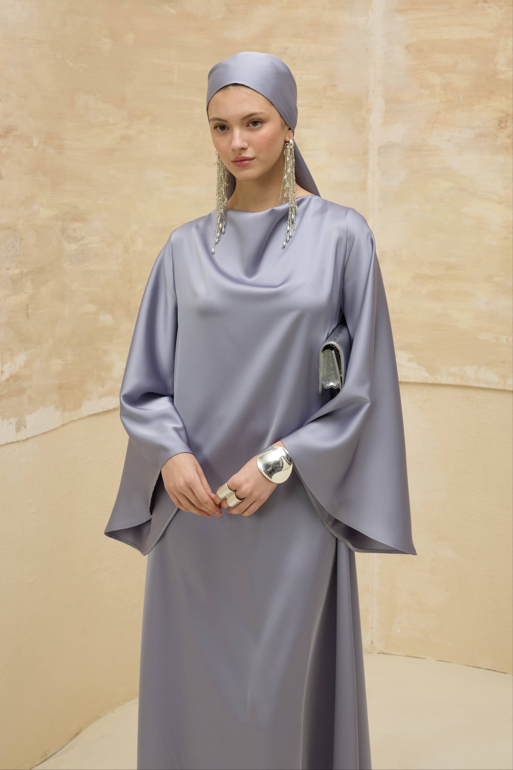 Satin Grace | Dökümlü Saten Elbise