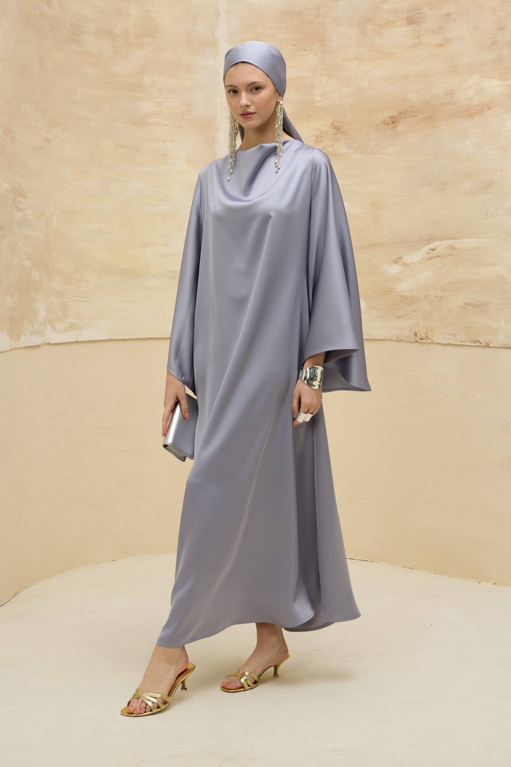 Satin Grace | Dökümlü Saten Elbise