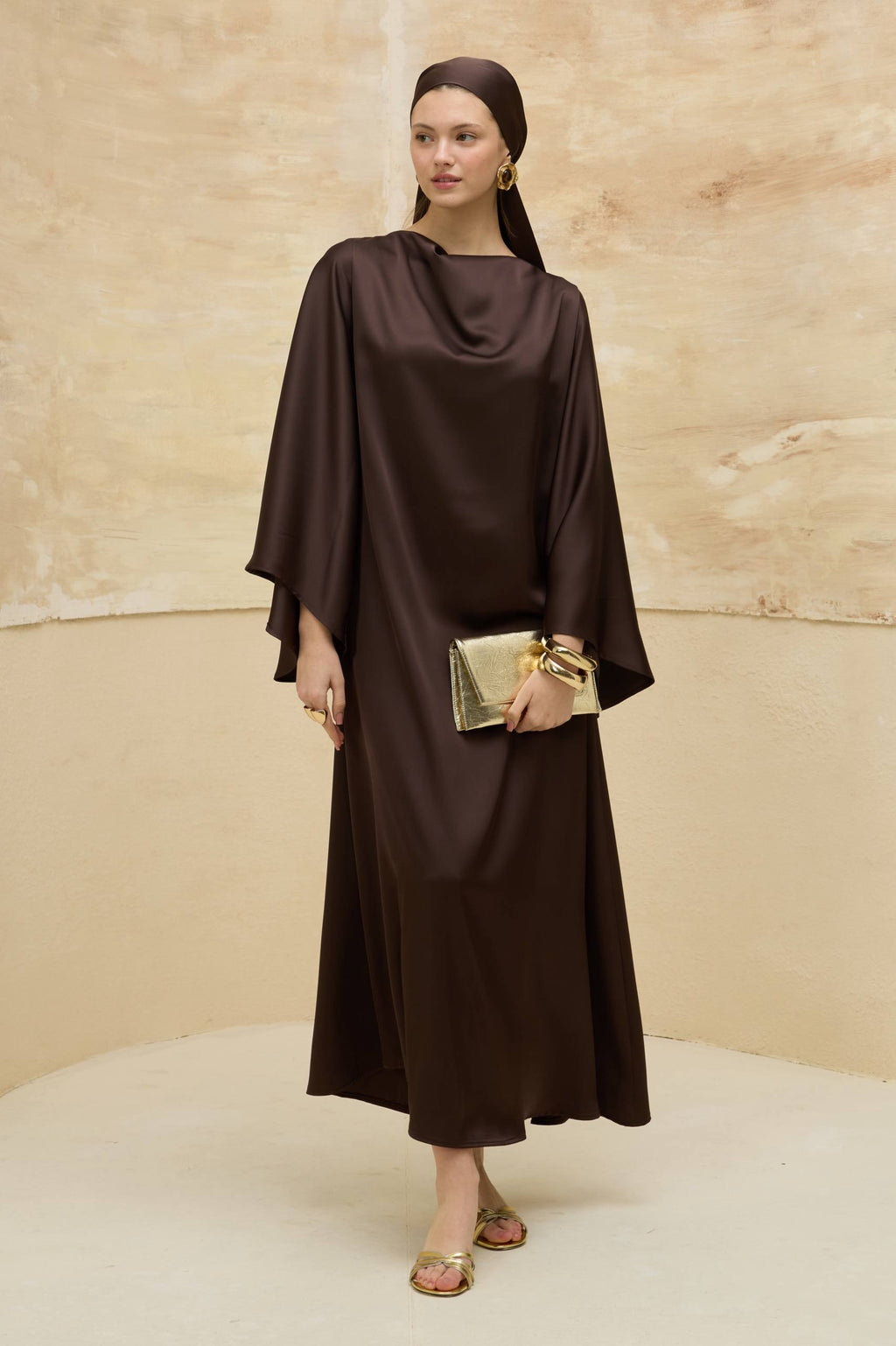Satin Grace | Dökümlü Saten Elbise