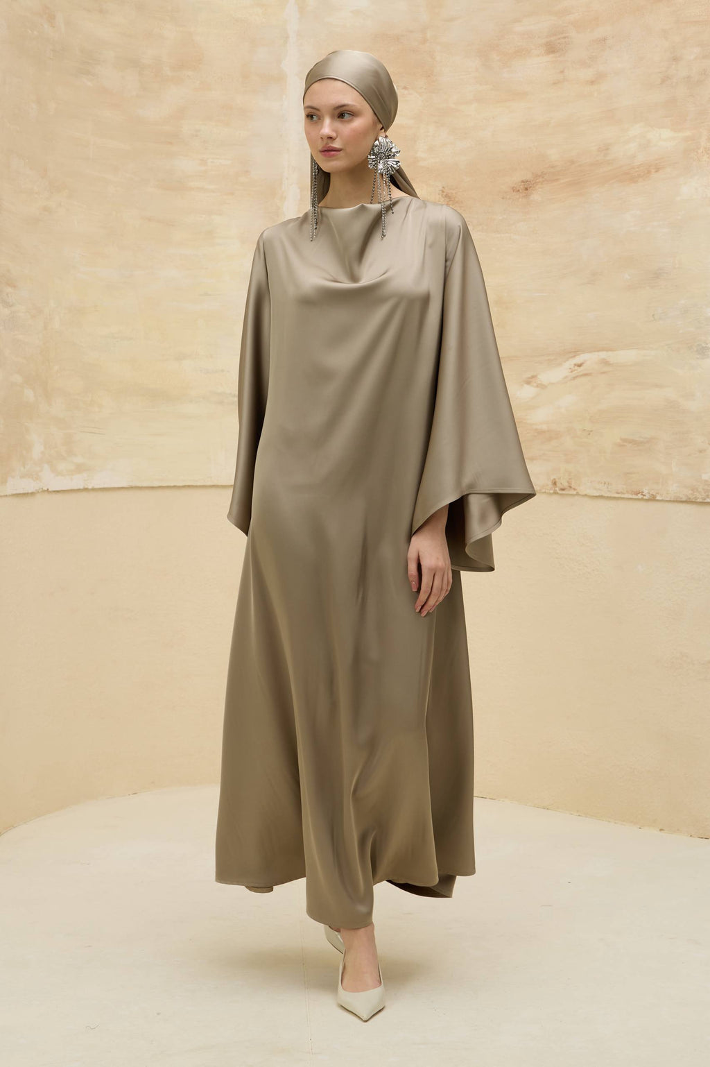 Satin Grace | Dökümlü Saten Elbise